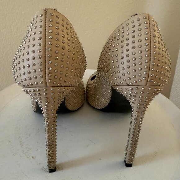 Yves Saint Laurent Calfskin Micro Stud Paris 105 Pumps - 36.5 - 4 inch heel - Picture 4 of 5